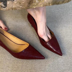 Autumn women's soft leather retro one-strap casual shoes