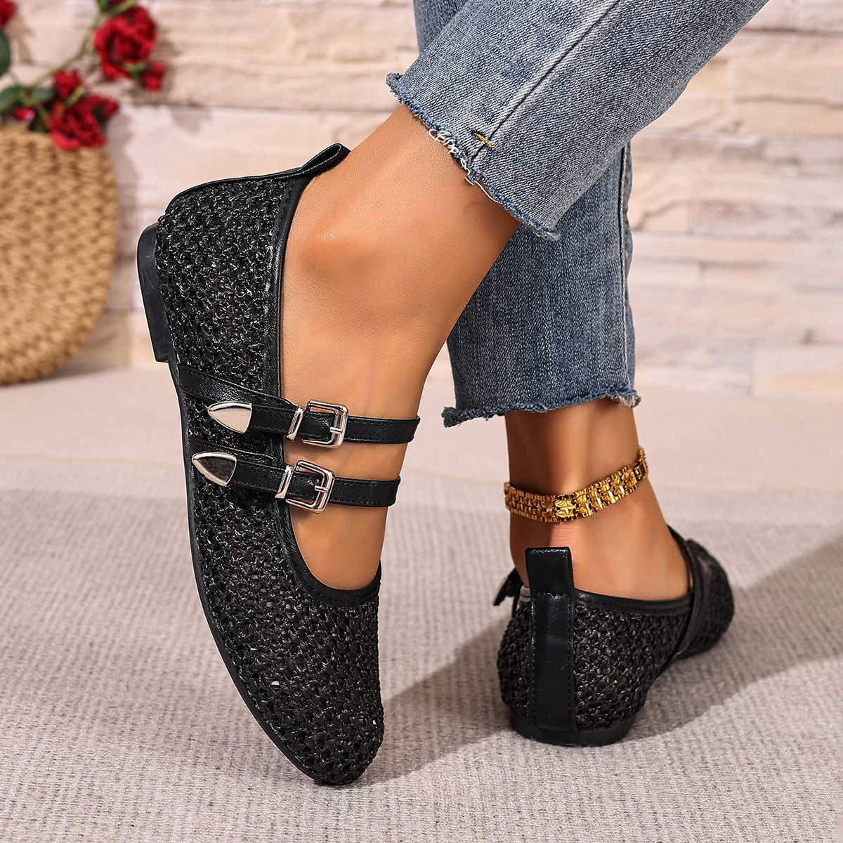 Summer women's daily commuting comfortable flat sandals