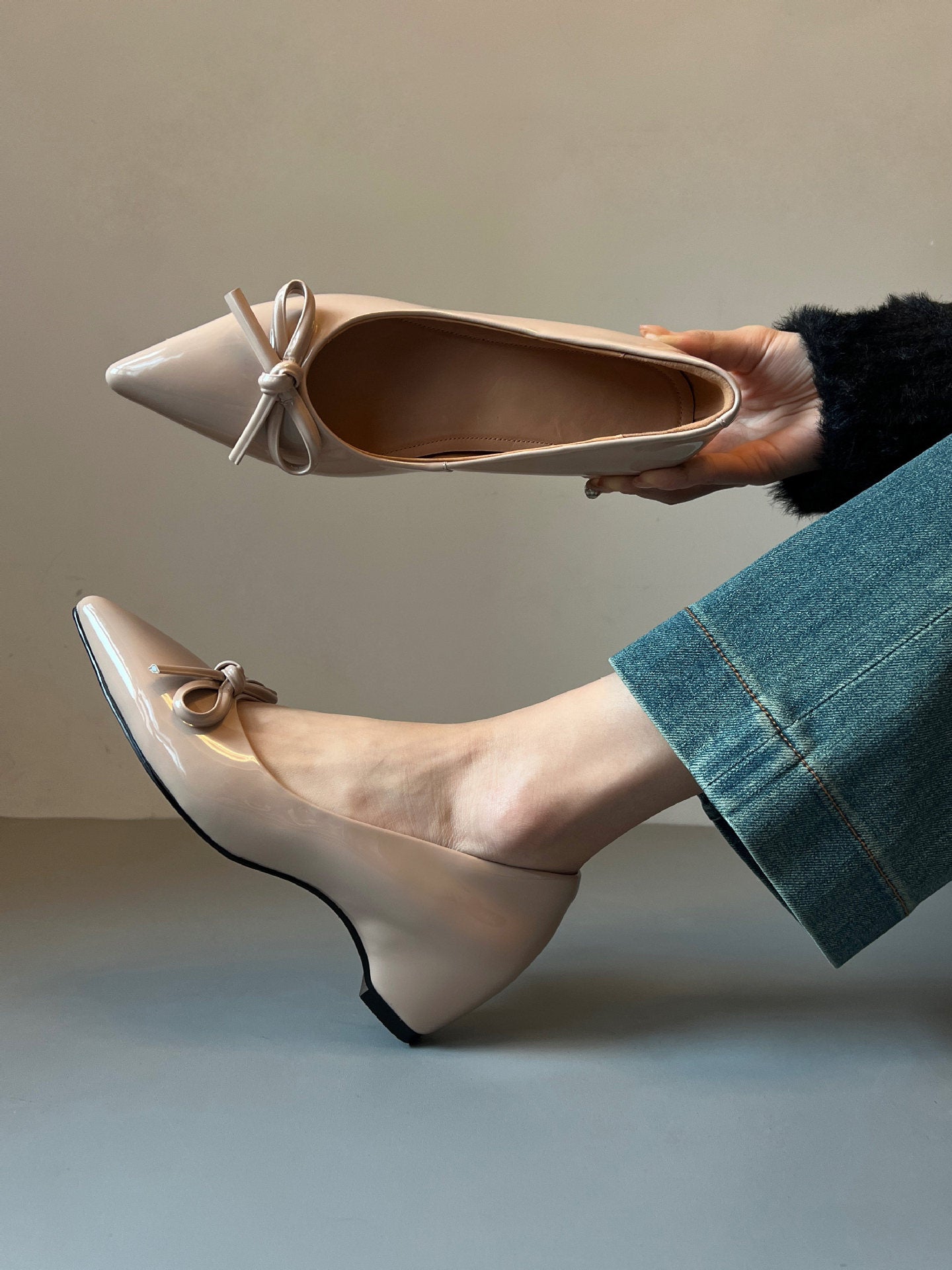 Autumn women's bow slip-on commuter casual shoes