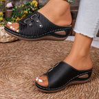 Summer women's casual large size flat sandals