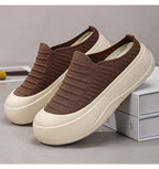 Summer women's knitted slip-on thick sole sandals
