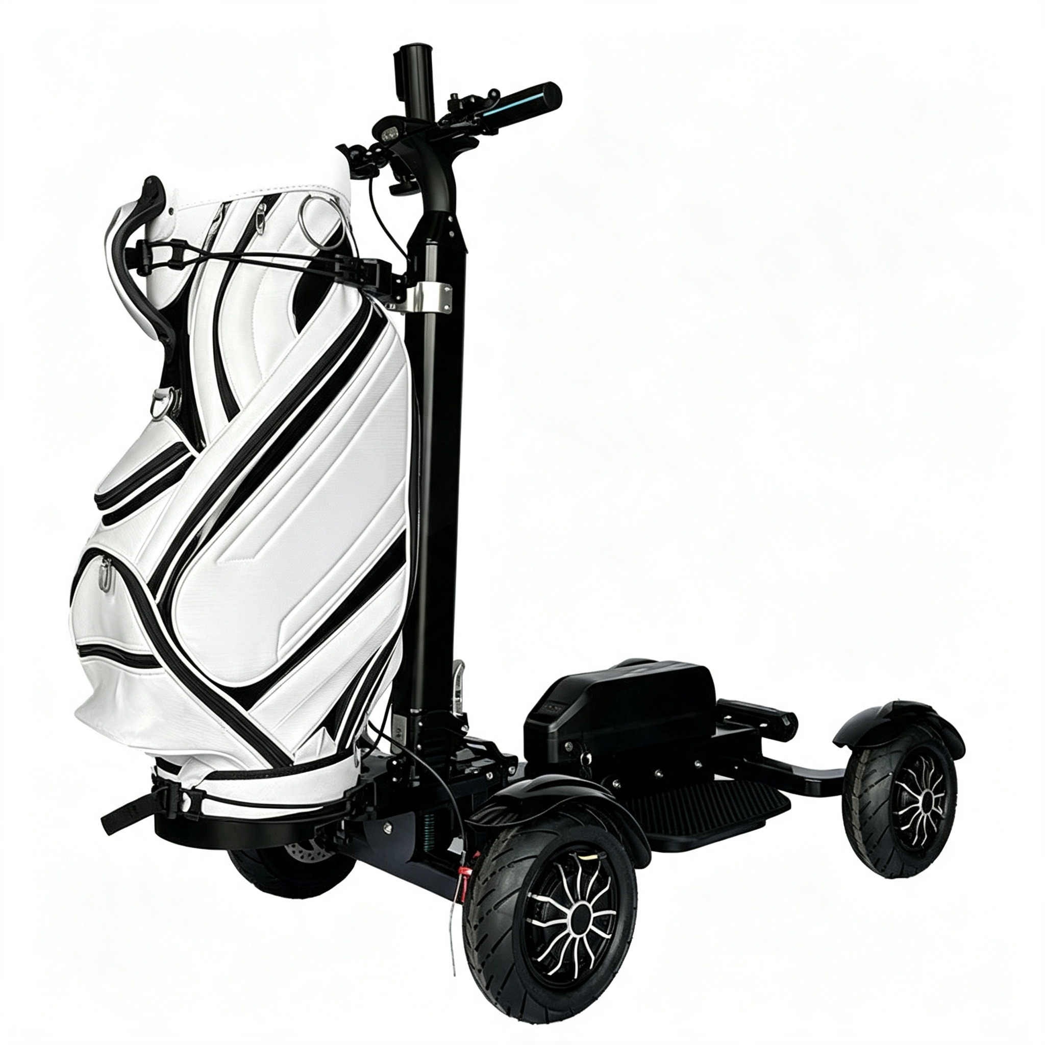 Foldable 4 Wheel Electric Golf Scooter Rideable Golf Trolley