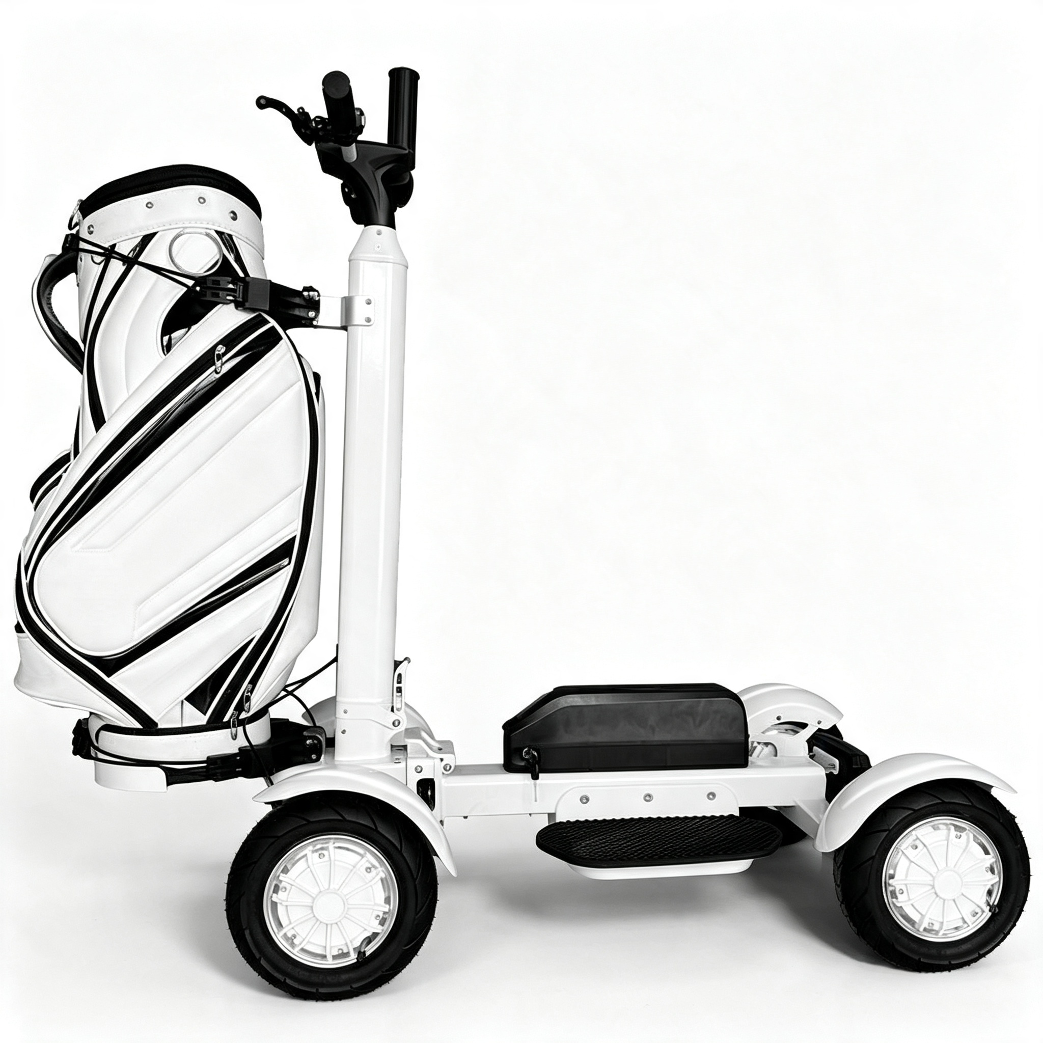 Foldable 4 Wheel Electric Golf Scooter Rideable Golf Trolley