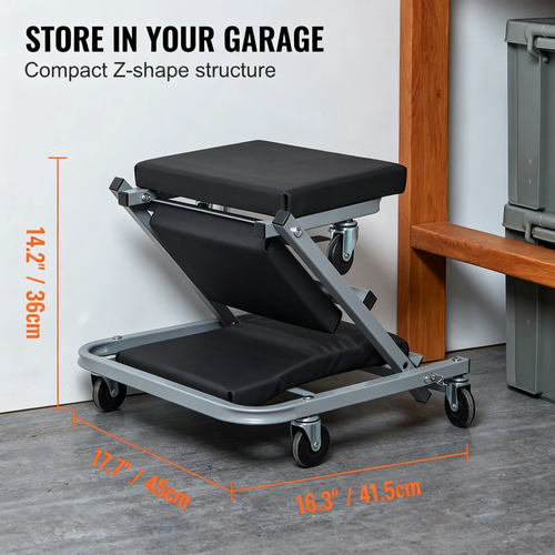 2-in-1 Folding Creeper Stool