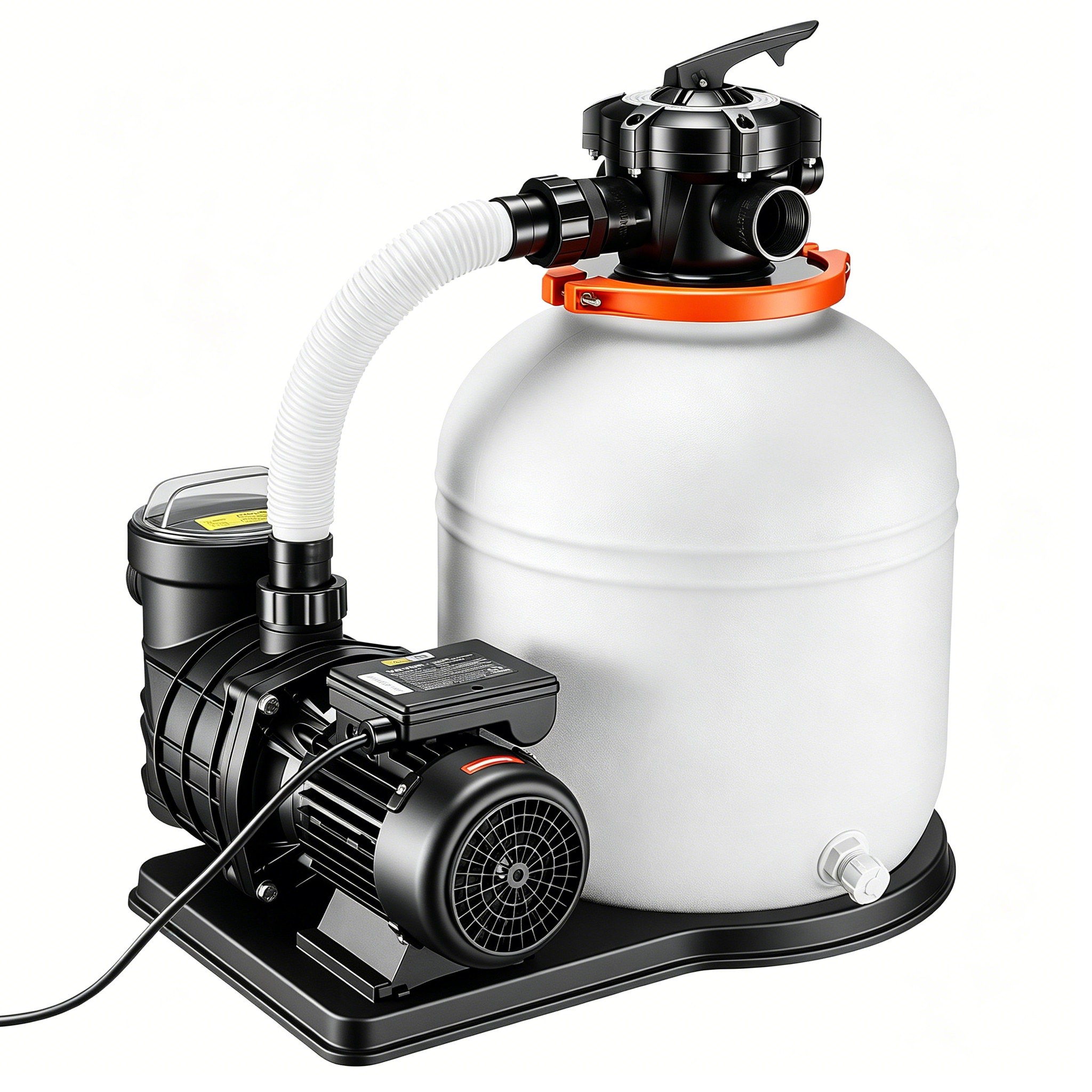 1HP Above Ground Pool Sand Filter Pump – 12/14/16 Inch, Timer