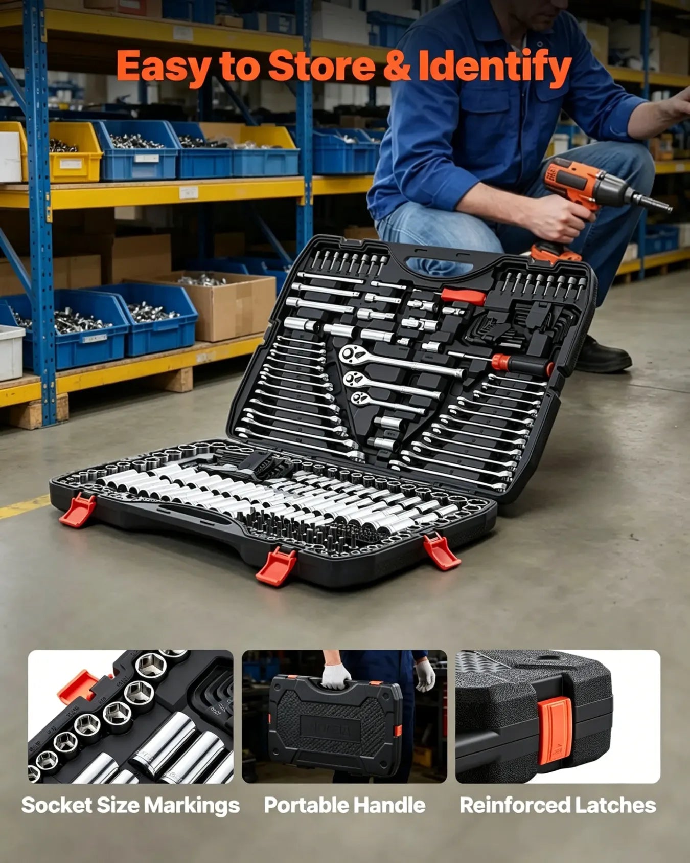 Complete Garage Tool System: 308-Piece Mechanics Set for Auto & DIY