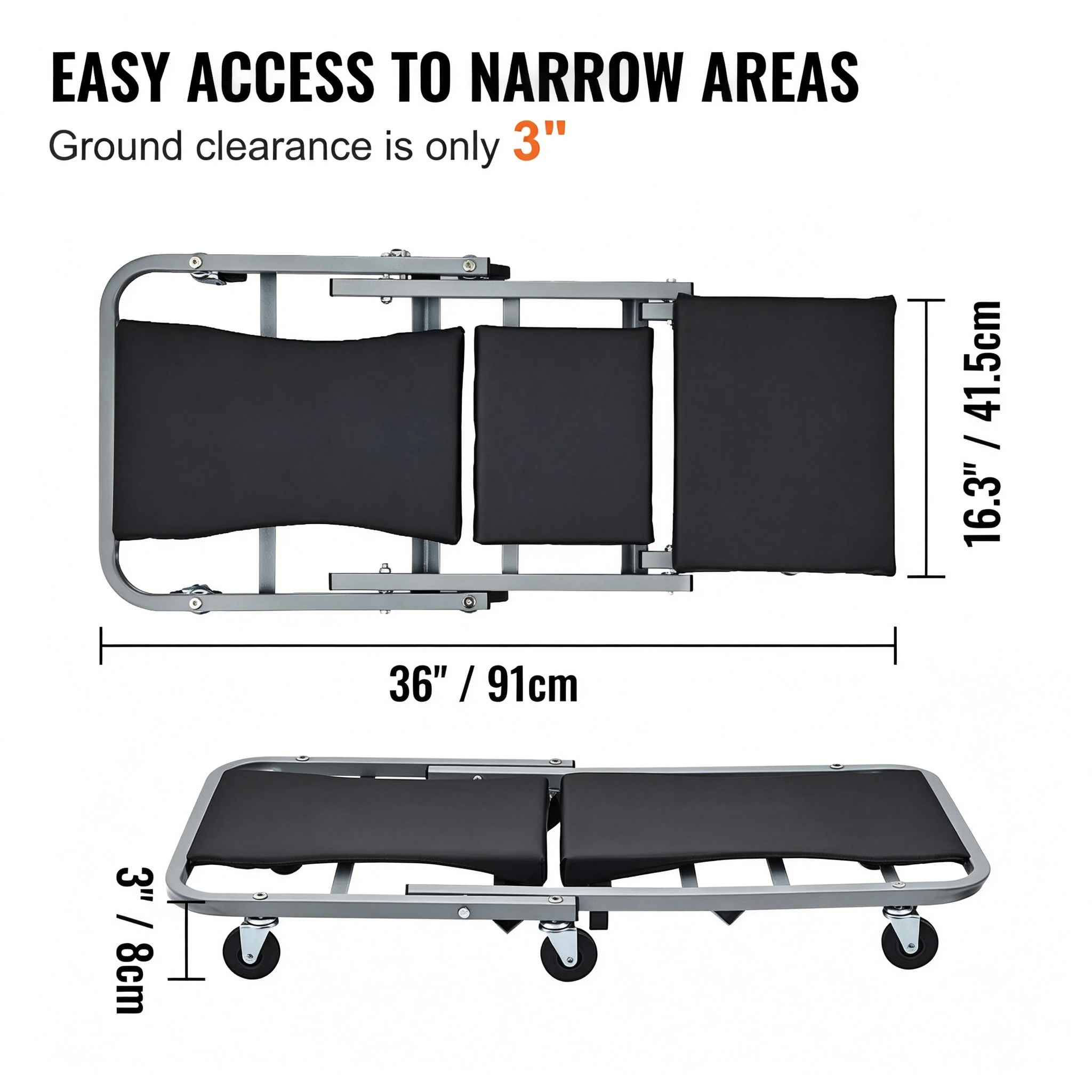 2-in-1 Folding Creeper Stool