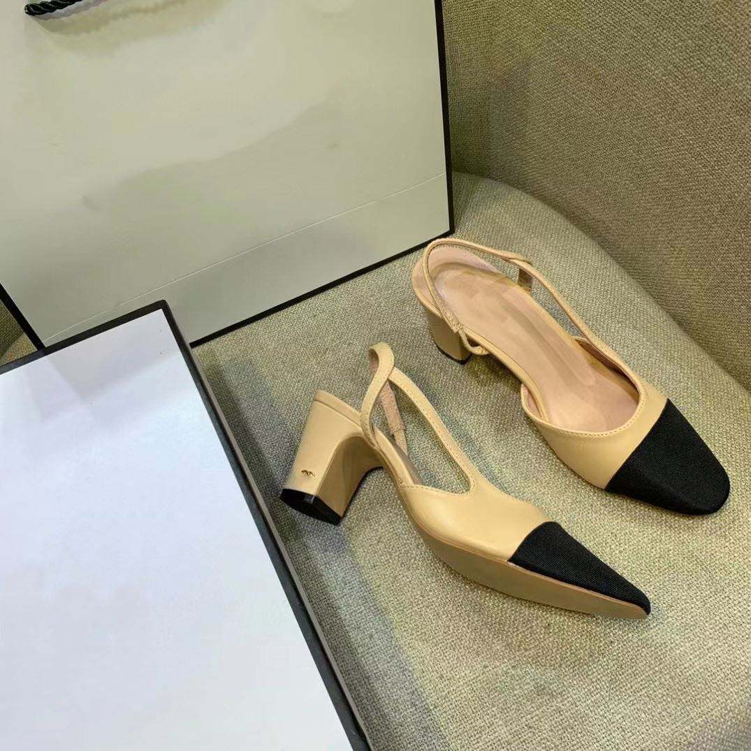 Spring and summer slingback cowhide flat sandals