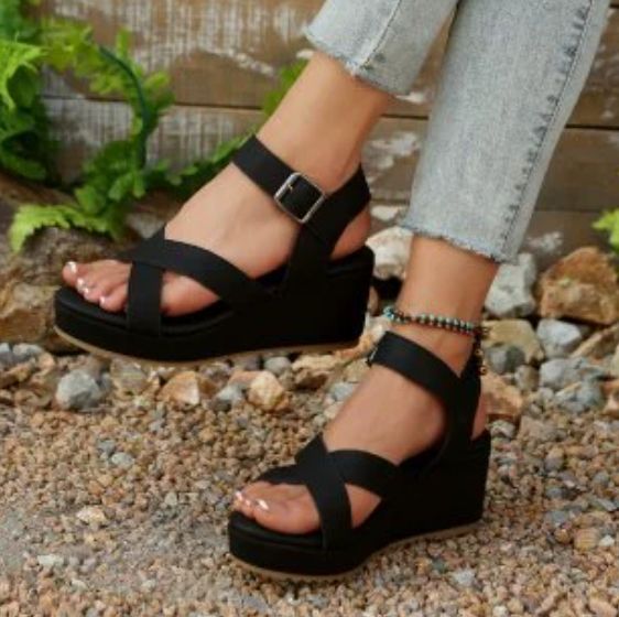 Women's Wedge Platform Ankle Strap Sandals