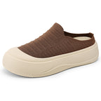 Summer women's knitted slip-on thick sole sandals