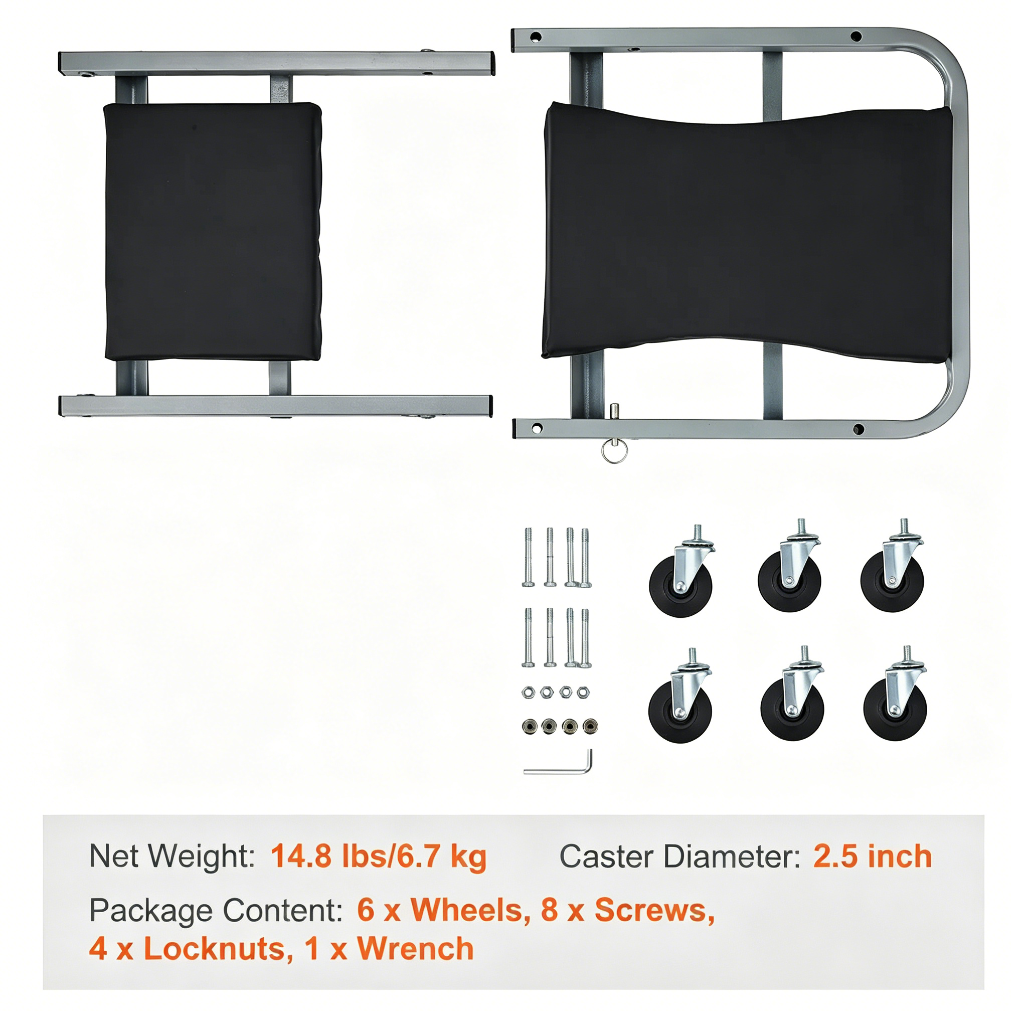 2-in-1 Folding Creeper Stool