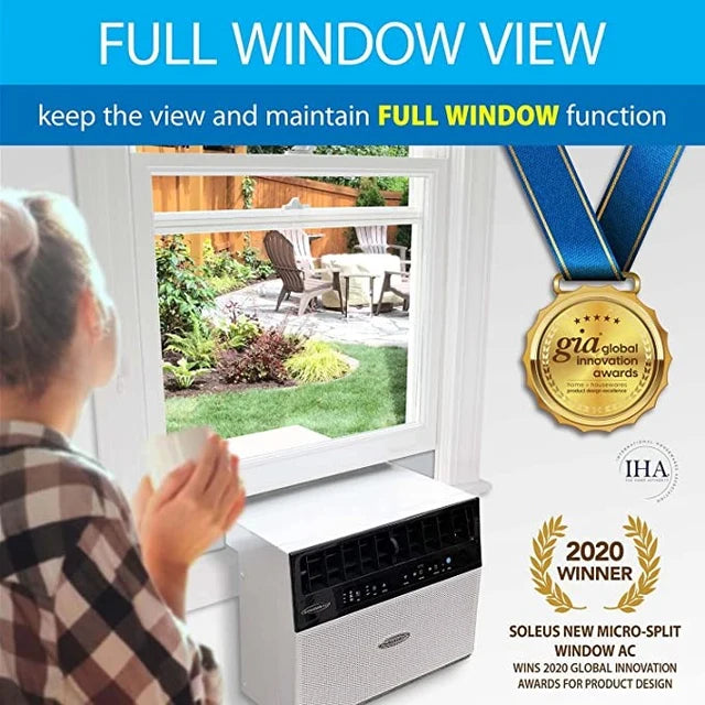 8000 BTU U-Shaped Saddle Window Air Conditioner with Smart Wifi