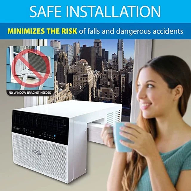 8000 BTU U-Shaped Saddle Window Air Conditioner with Smart Wifi