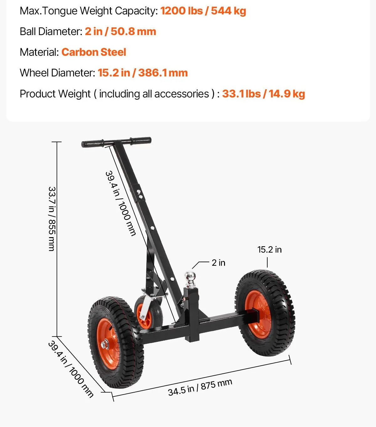 Heavy-Duty Trailer Dolly